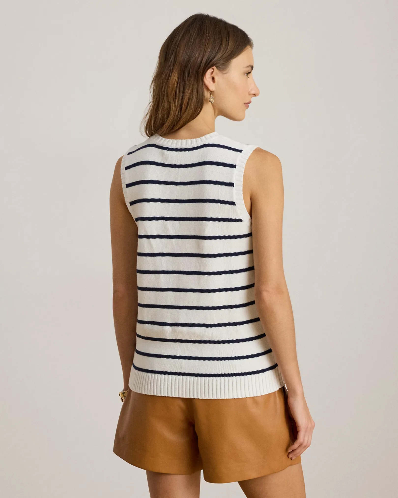 Lauren Ralph Lauren Striped Cotton Sleeveless Jumper, деталь
