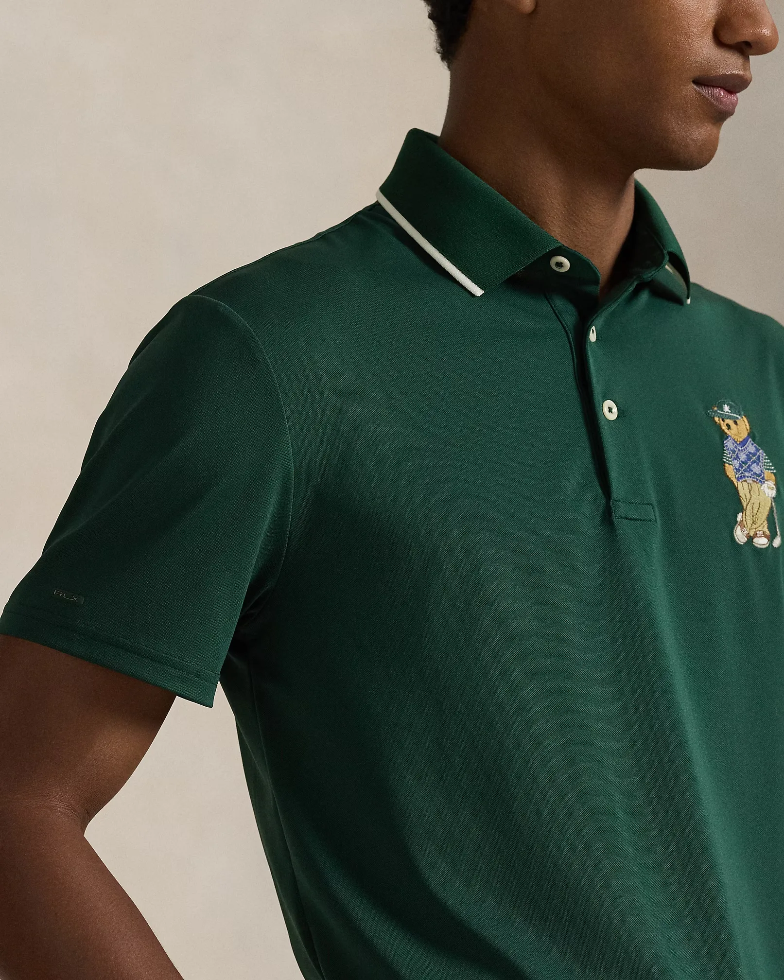 RLX Ralph Lauren Tailored-Fit Polo Bear Polo Shirt, деталь
