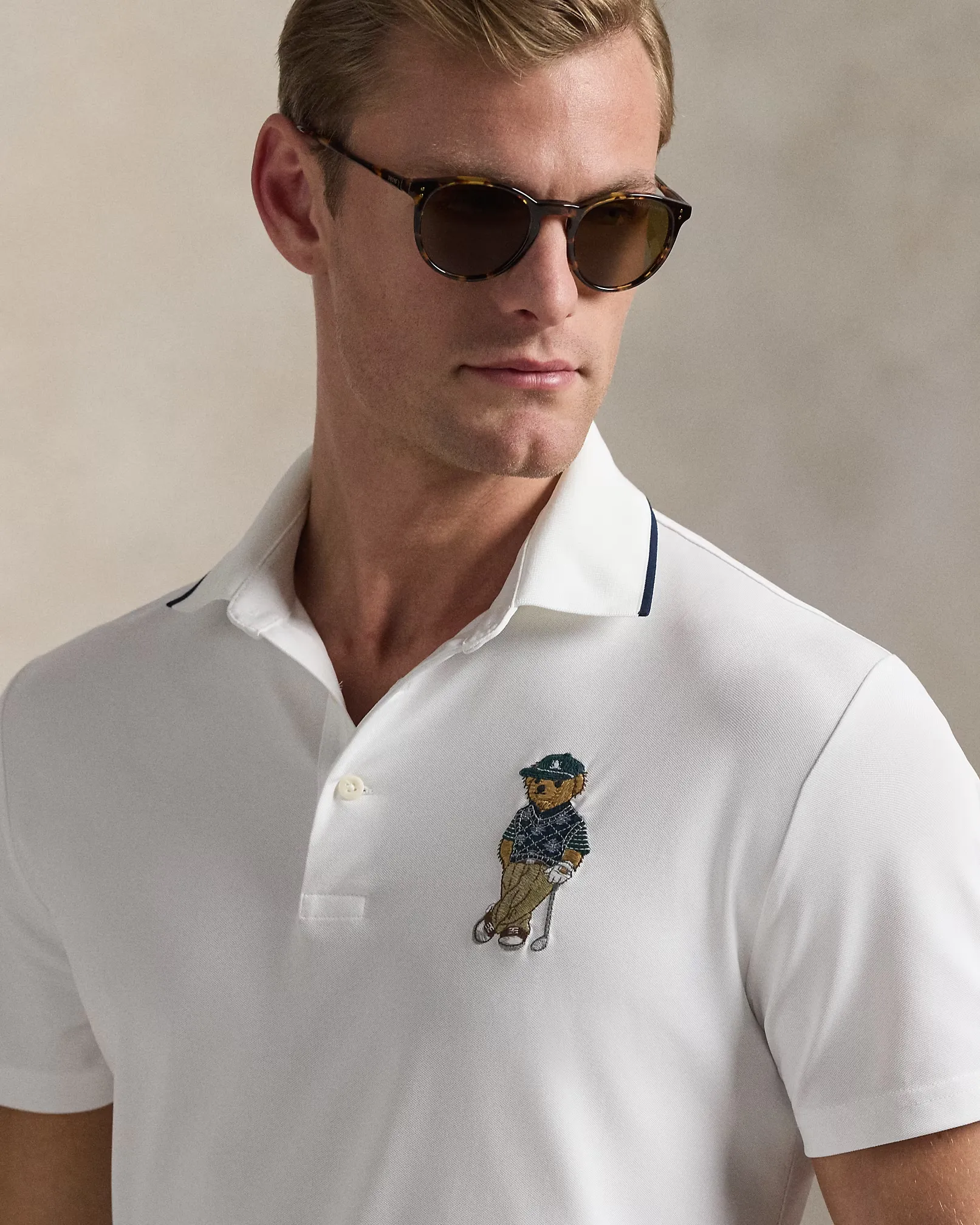 RLX Ralph Lauren Tailored-Fit Polo Bear Polo Shirt, деталь