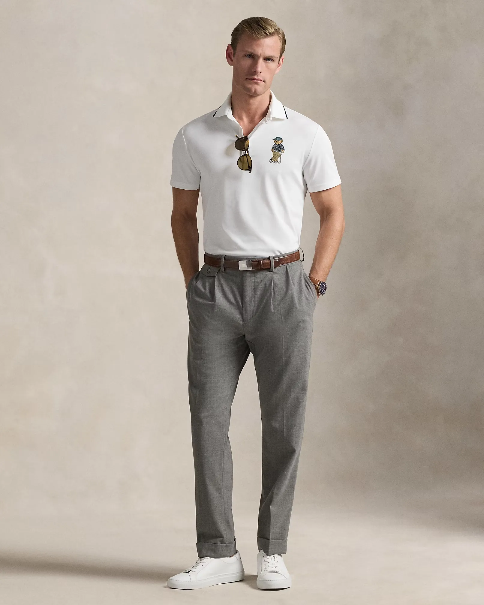 RLX Ralph Lauren Tailored-Fit Polo Bear Polo Shirt, деталь