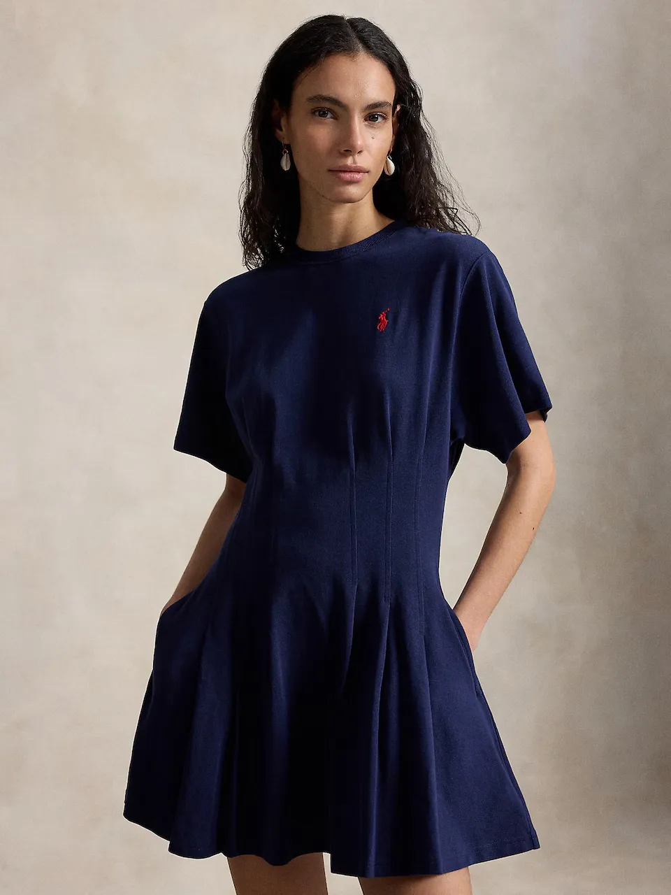 Ralph Lauren Shaped Cotton Jersey Tee Dress