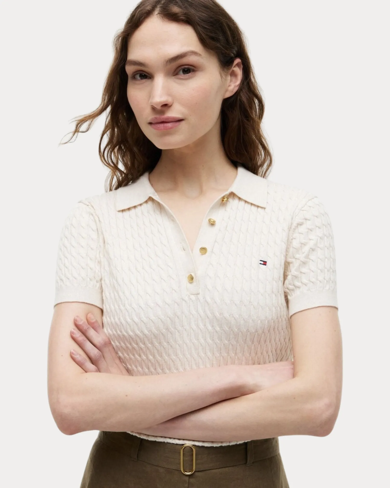 Tommy Hilfiger Short Sleeve Polo Sweater, деталь