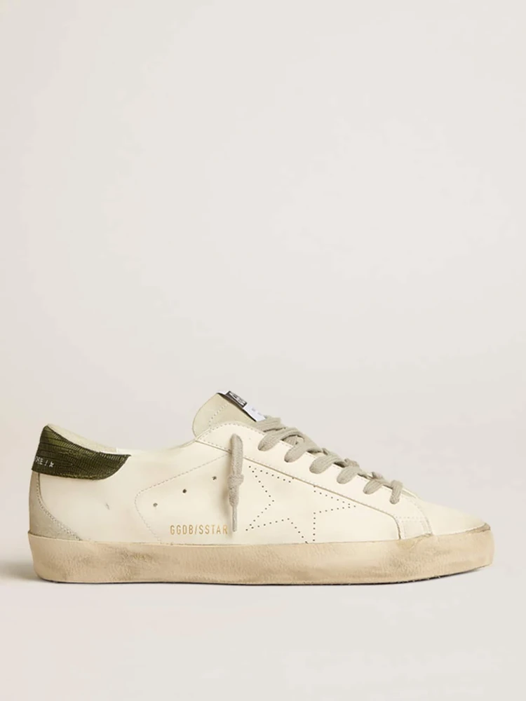 Golden Goose Bio-based Super-Star with perforated star and green heel tab