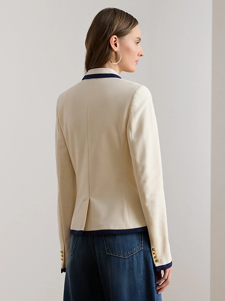 Lauren Ralph Lauren Two-Tone Double-Breasted Piqué Blazer, деталь