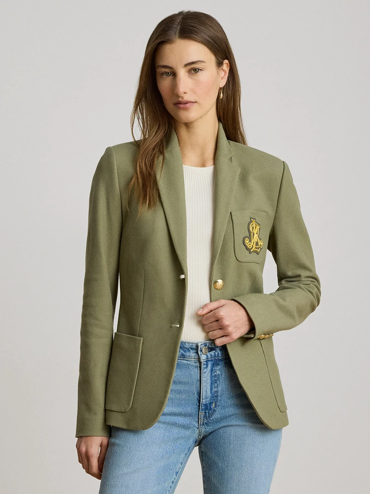 Lauren Ralph Lauren Жаккардовый блейзер с вышитой эмблемой