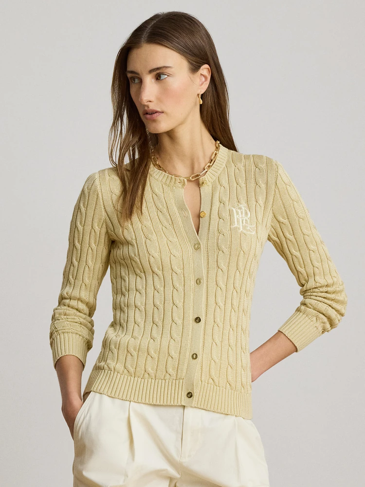 Lauren Ralph Lauren Кардиган косой вязки из хлопка с вискозой