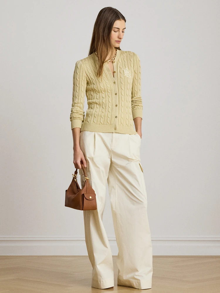 Lauren Ralph Lauren Кардиган косой вязки из хлопка с вискозой, фото 3