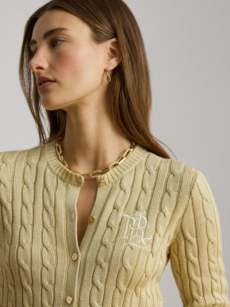 Lauren Ralph Lauren Кардиган косой вязки из хлопка с вискозой, фото 5
