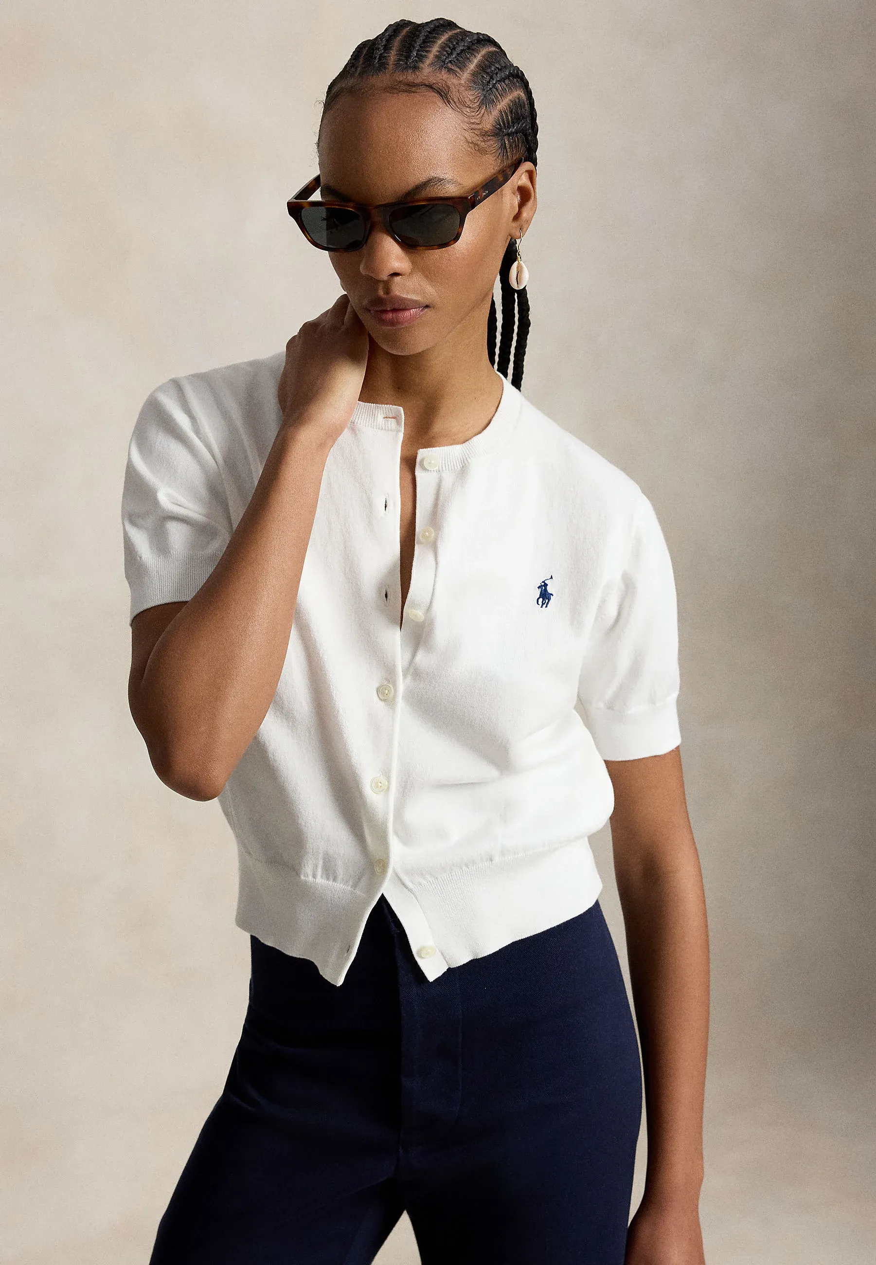 Ralph Lauren Cotton Short-Sleeve Cardigan