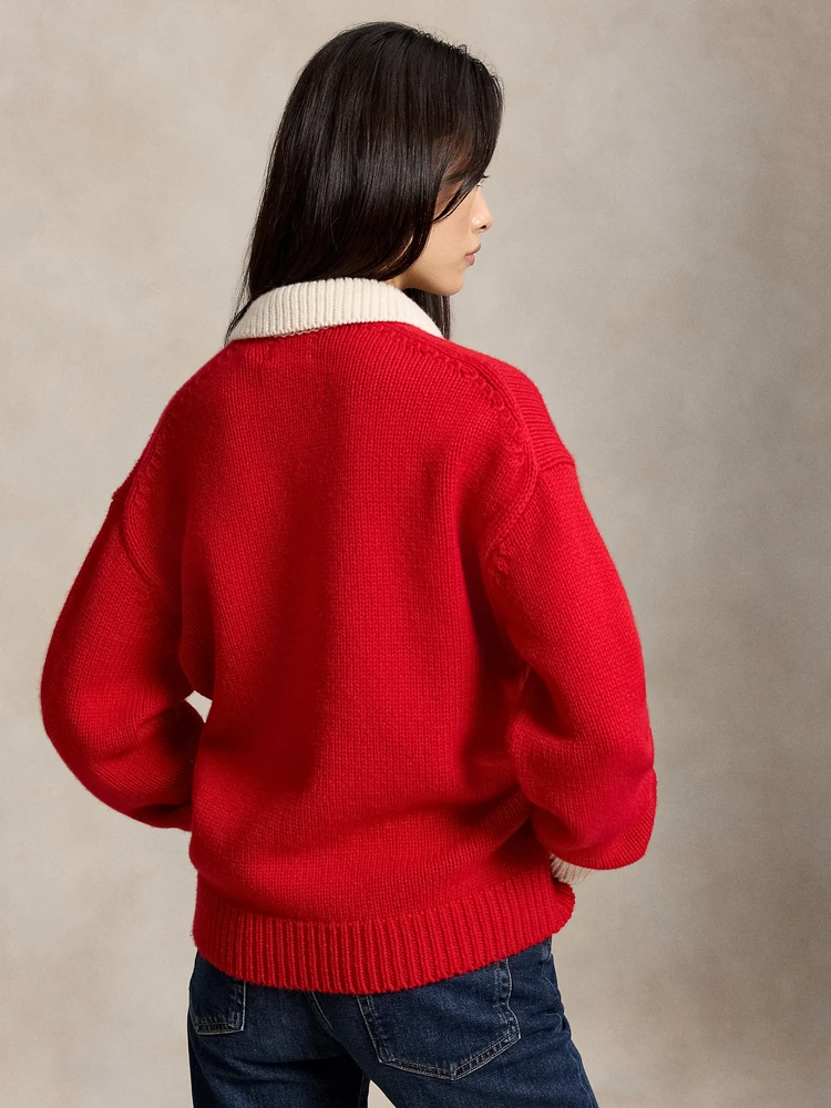 Polo Ralph Lauren Шерстяной джемпер-регби Big Pony, фото 4