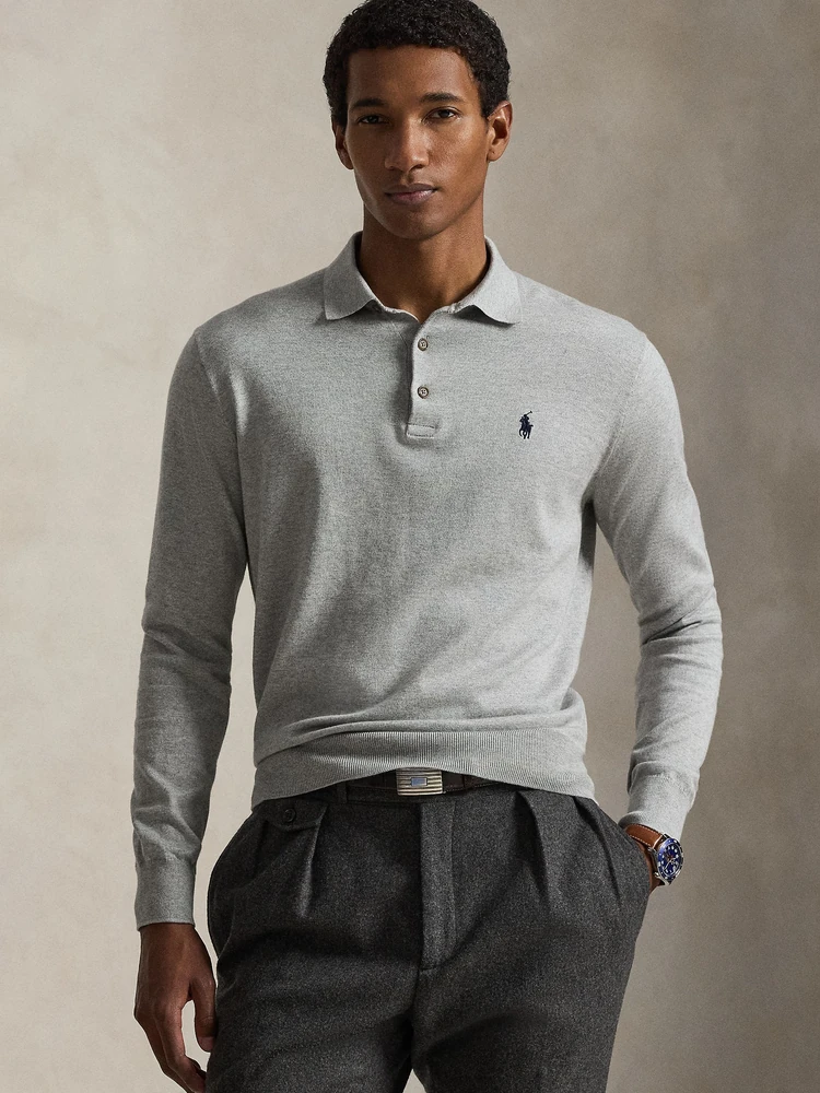 Polo Ralph Lauren Хлопковый джемпер с воротником поло