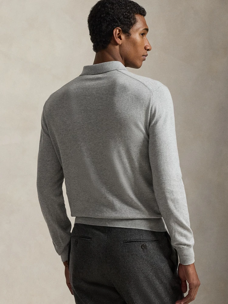 Polo Ralph Lauren Хлопковый джемпер с воротником поло, фото 3