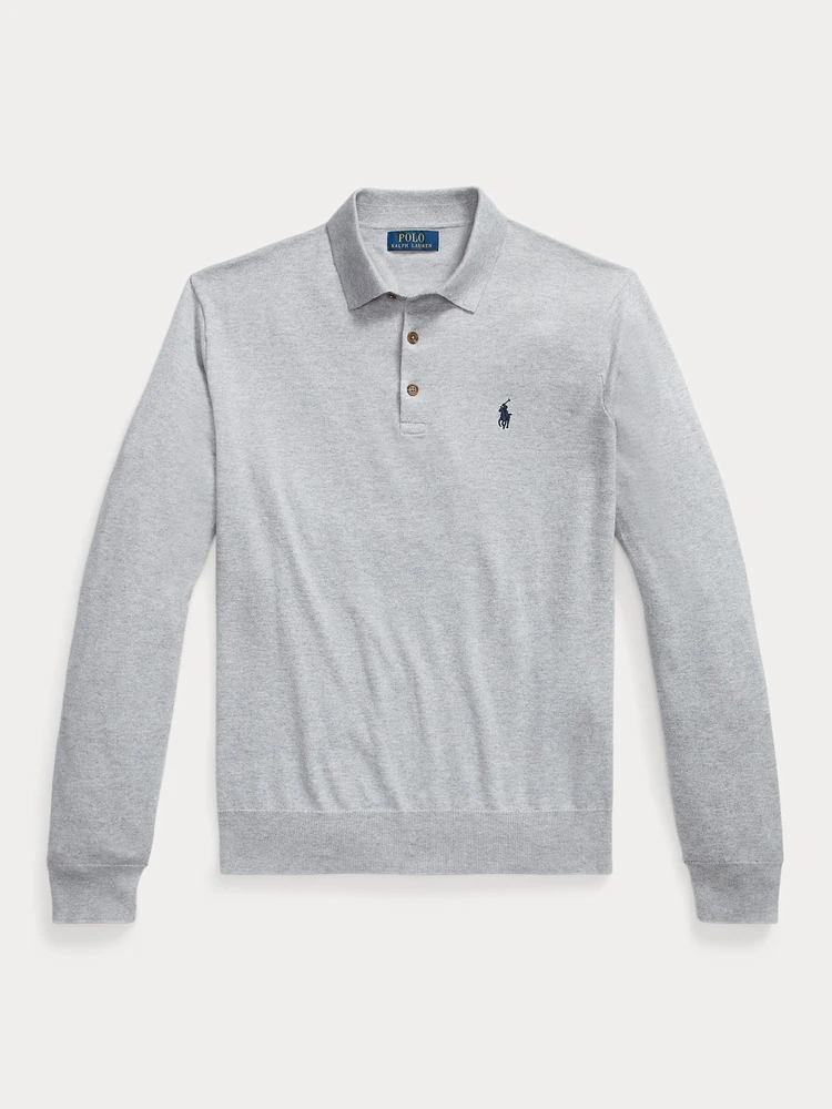 Polo Ralph Lauren Хлопковый джемпер с воротником поло, фото 5