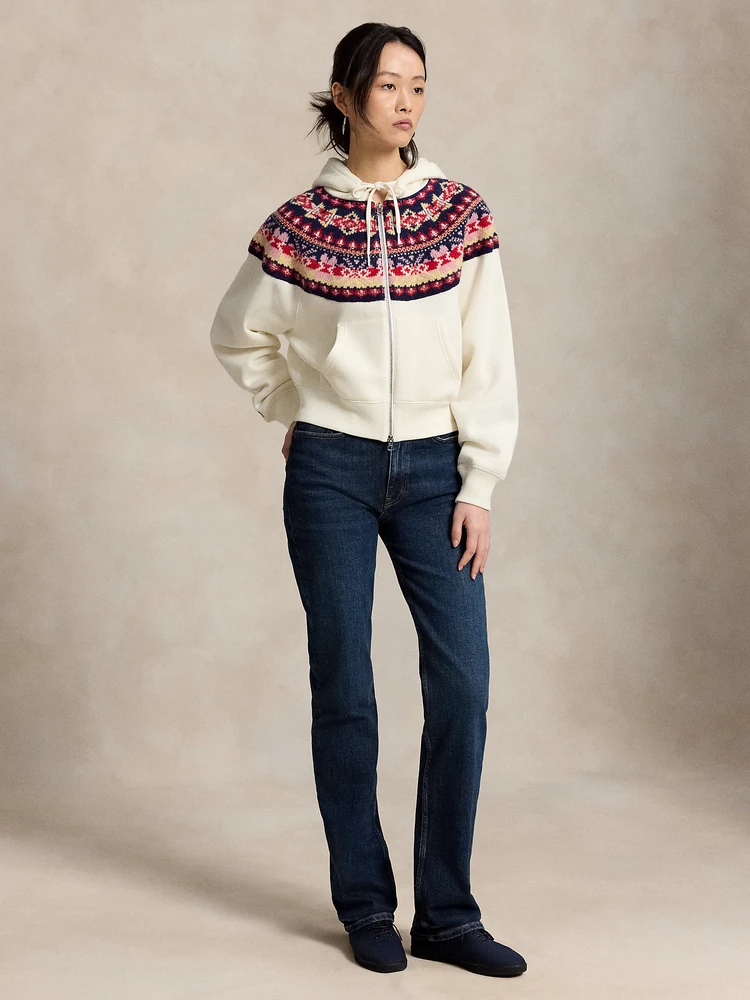 Polo Ralph Lauren Флисовое худи на молнии с узорной кокеткой, фото 3