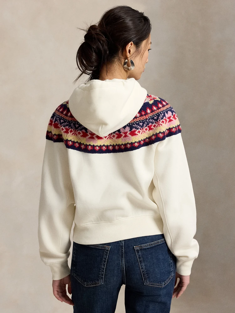Polo Ralph Lauren Флисовое худи на молнии с узорной кокеткой, фото 4