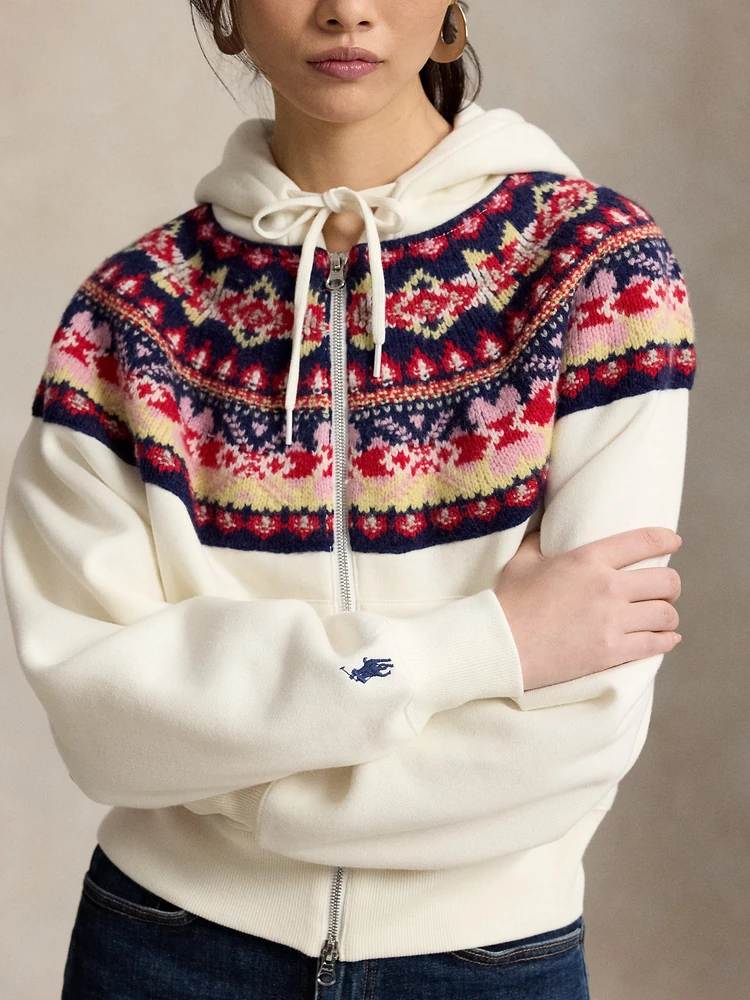 Polo Ralph Lauren Флисовое худи на молнии с узорной кокеткой, фото 5