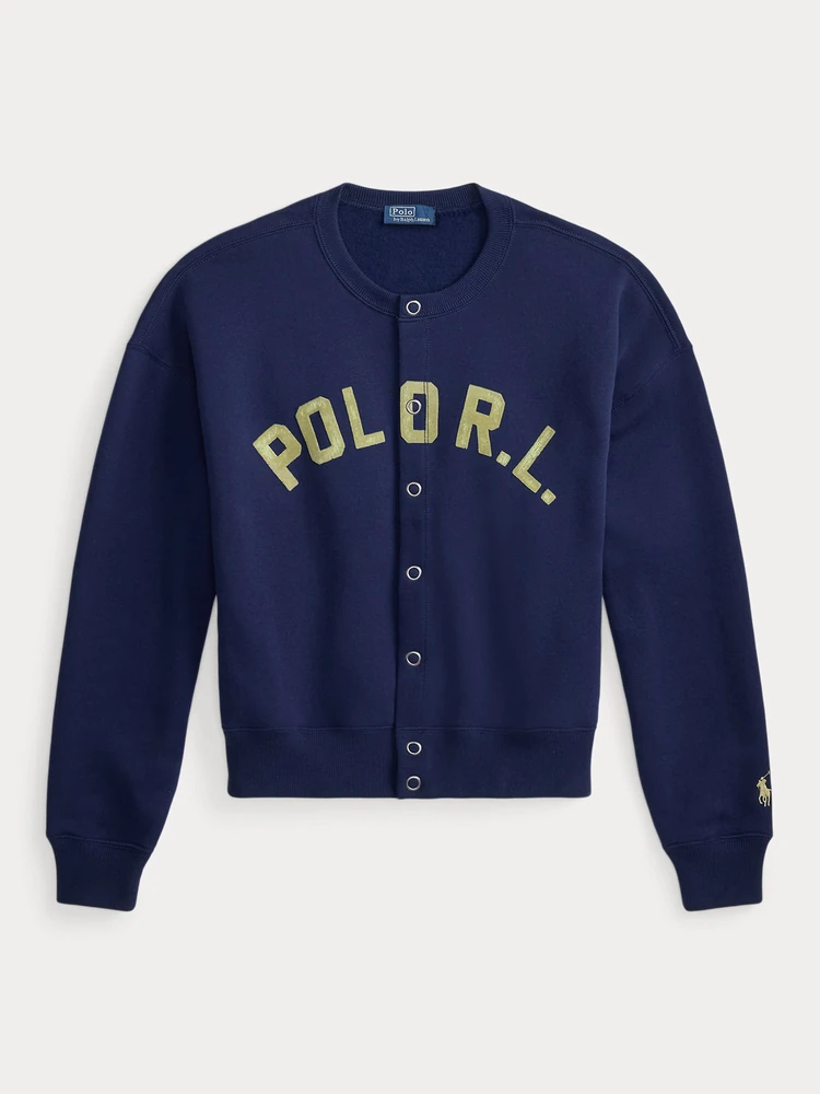Polo Ralph Lauren Флисовый кардиган на кнопках с логотипом, деталь