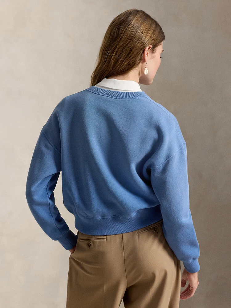 Polo Ralph Lauren Флисовый кардиган на кнопках с логотипом, деталь