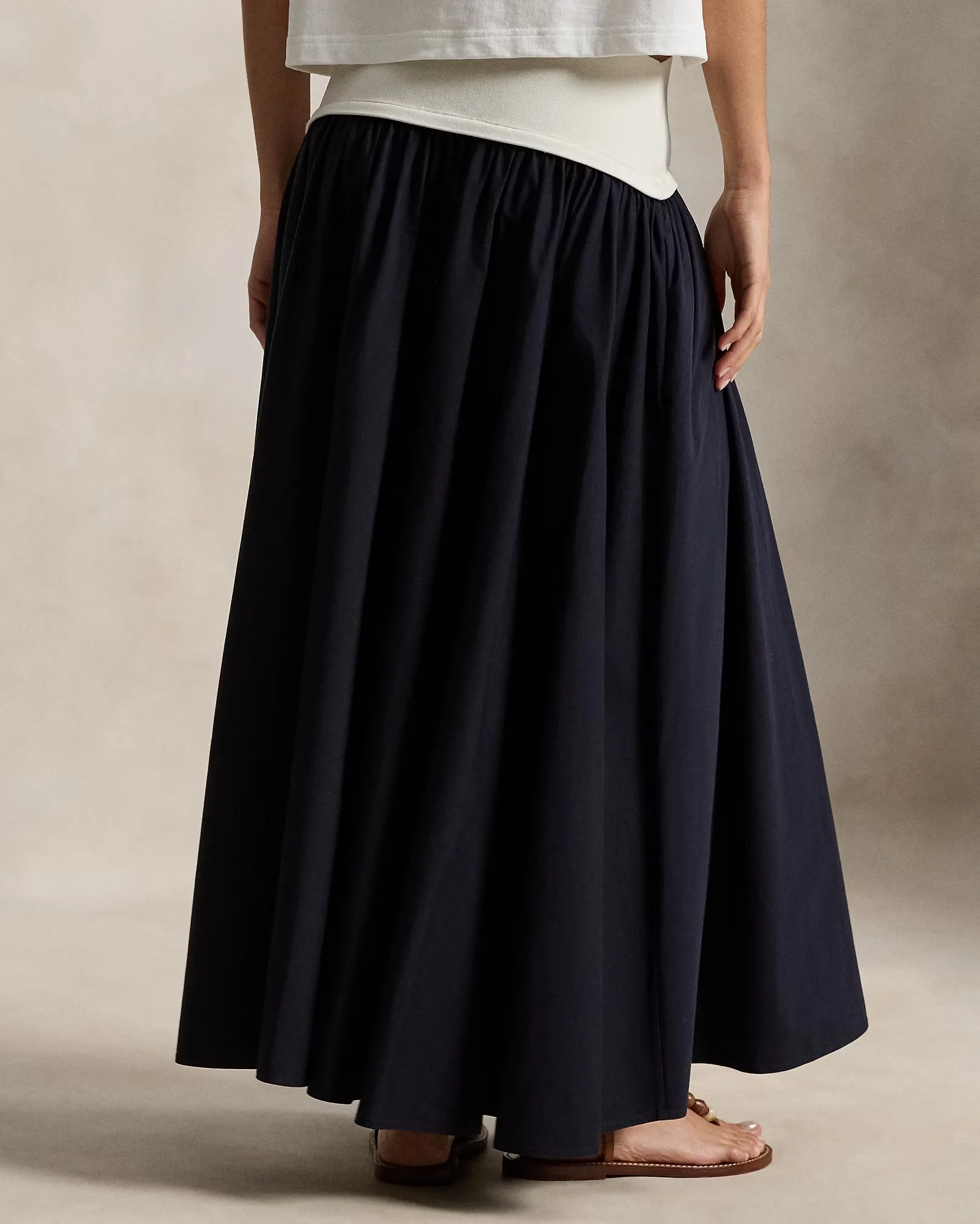 Ralph Lauren A-Line Skirt with Contrasting Waistband, деталь