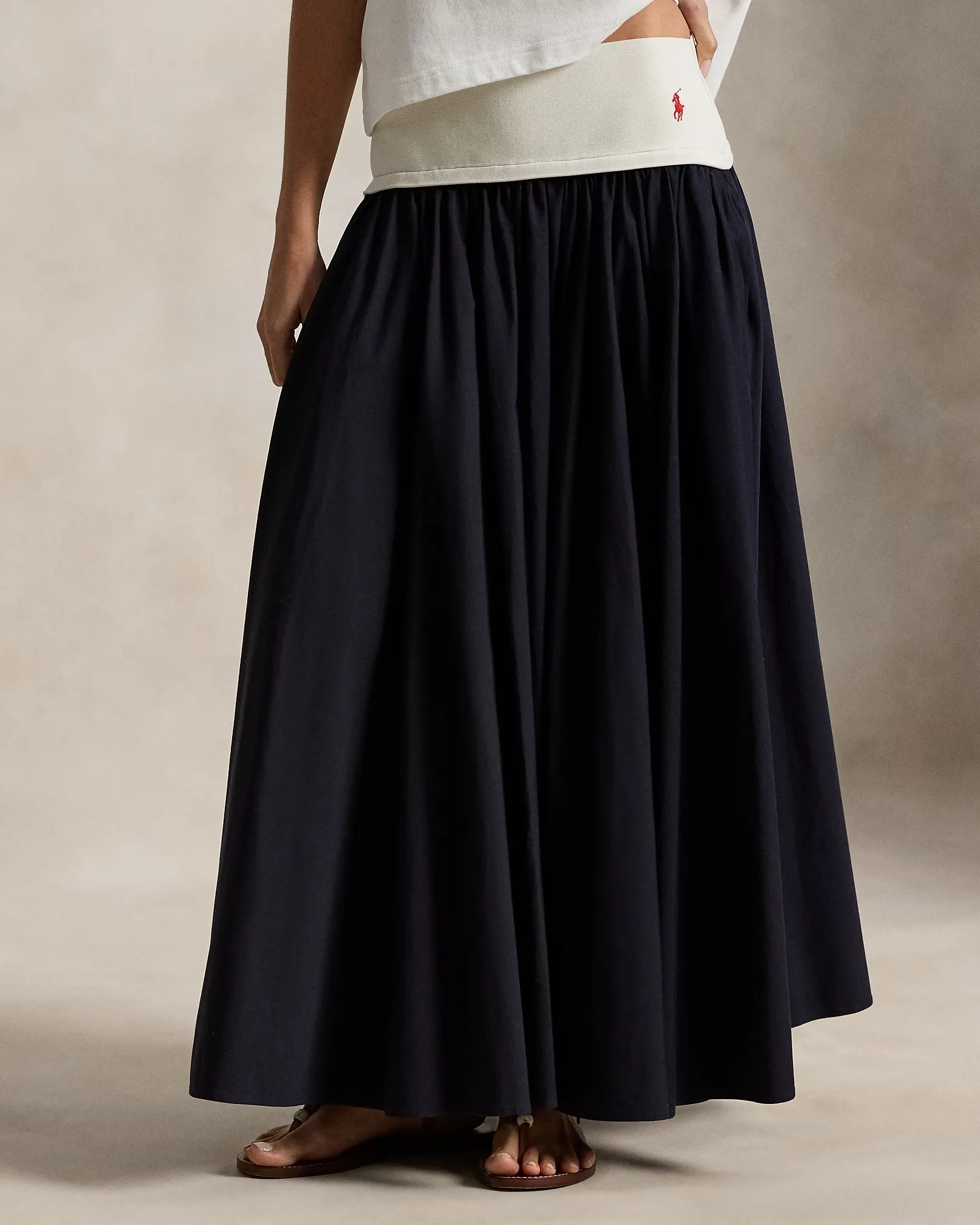 Ralph Lauren A-Line Skirt with Contrasting Waistband, деталь