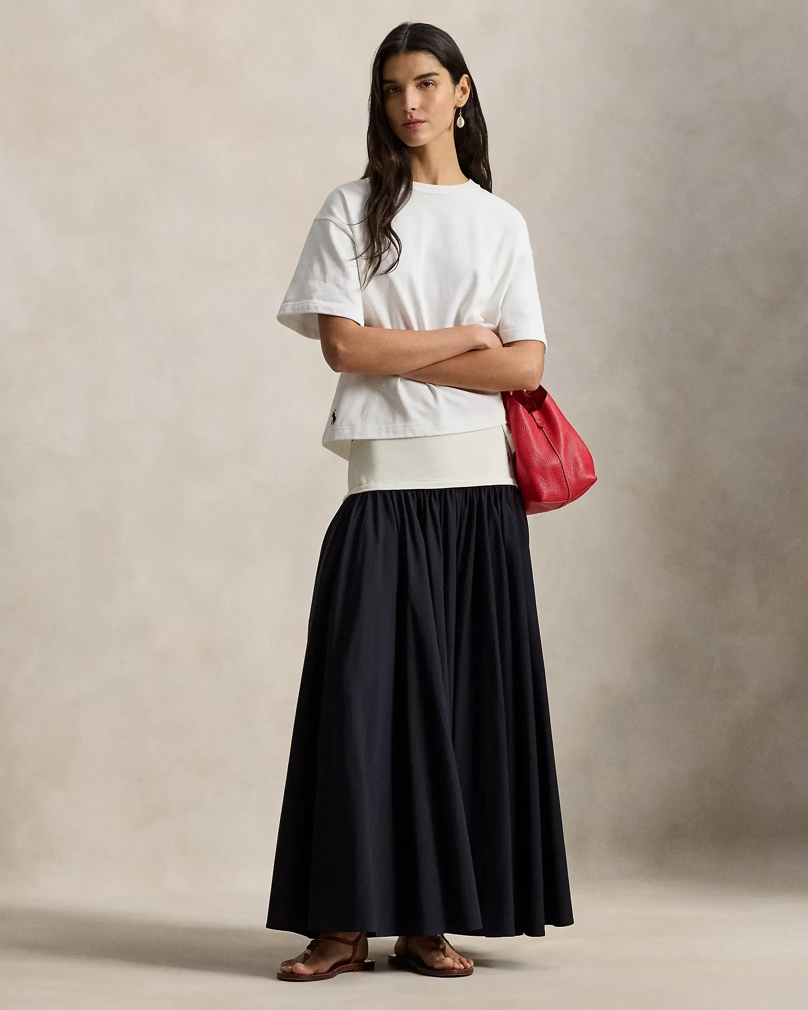 Ralph Lauren A-Line Skirt with Contrasting Waistband