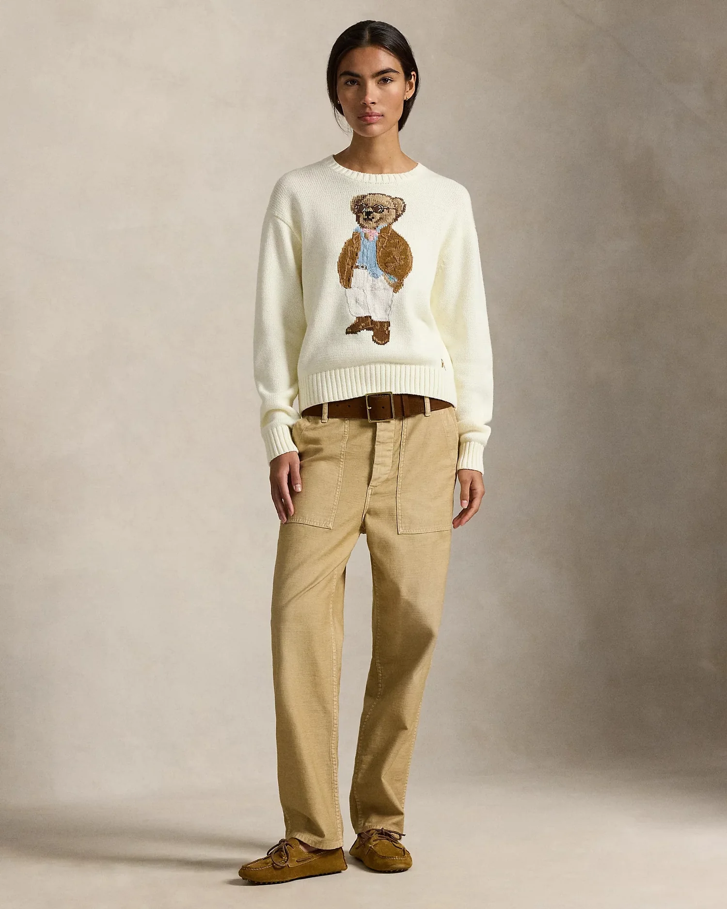 Ralph Lauren Хлопковый свитер Polo Bear с круглым вырезом, фото 3