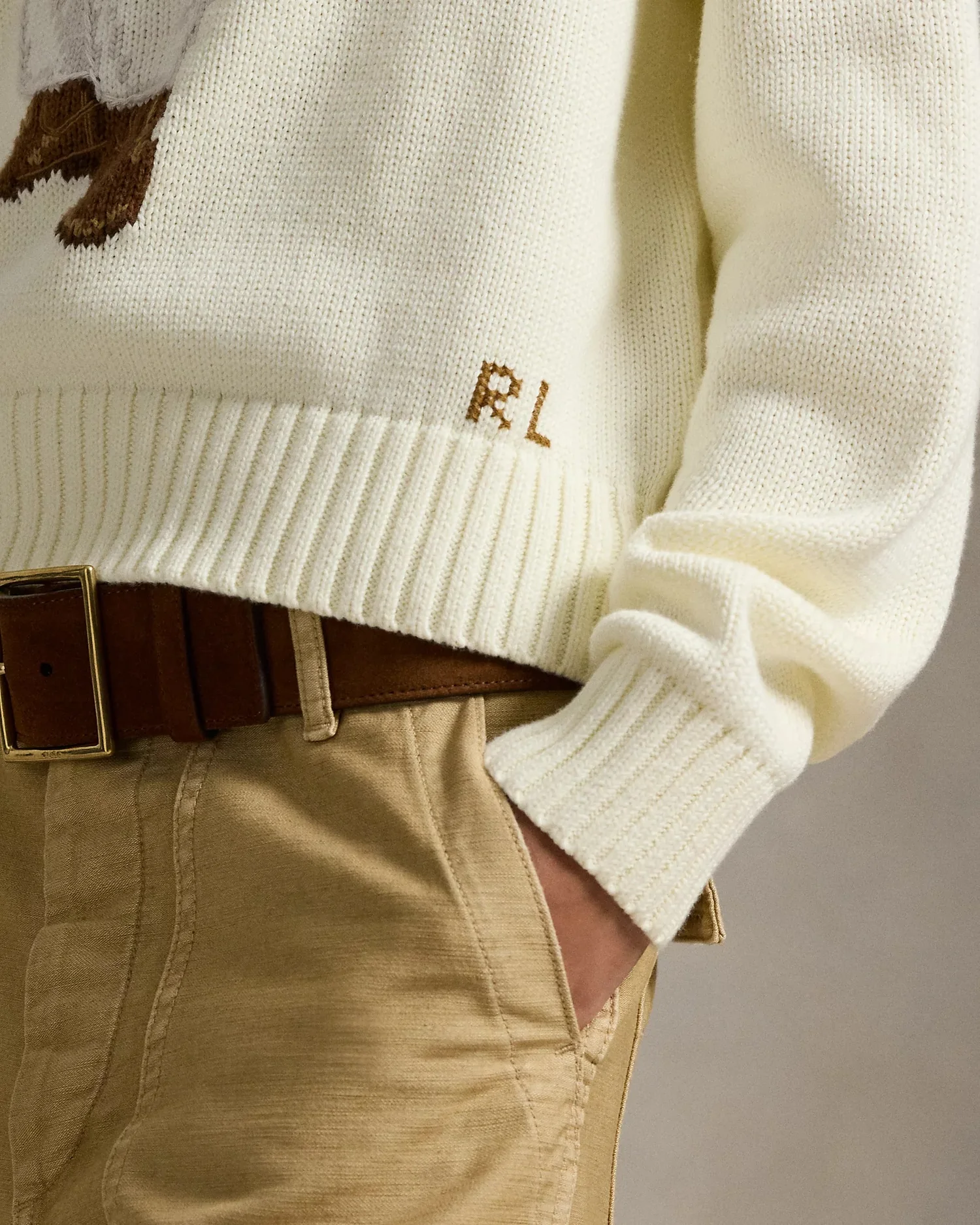 Ralph Lauren Хлопковый свитер Polo Bear с круглым вырезом, фото 5