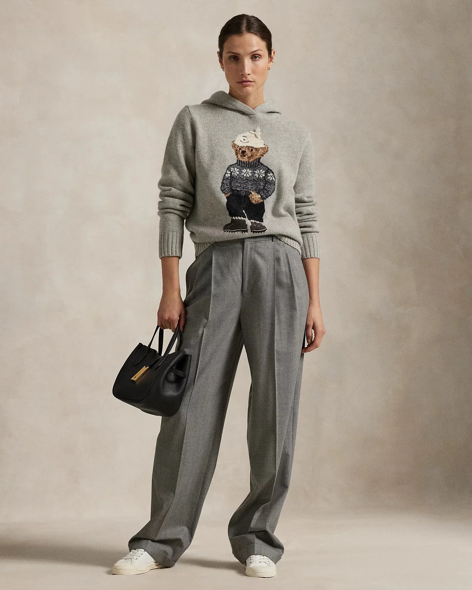 Ralph Lauren Вязаное худи Polo Bear из шерсти и кашемира, фото 3