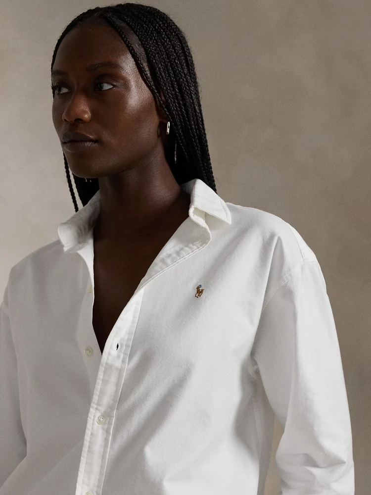 Polo Ralph Lauren Культовая рубашка оксфорд свободного кроя, деталь