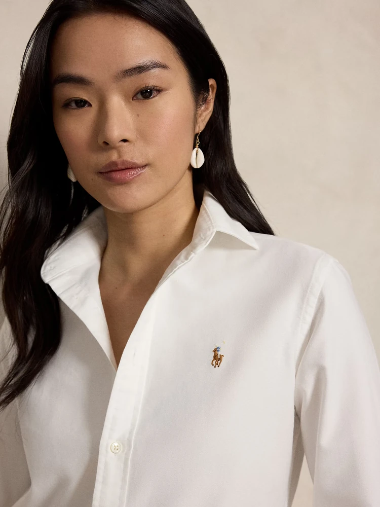 Polo Ralph Lauren Приталенная рубашка оксфорд, деталь