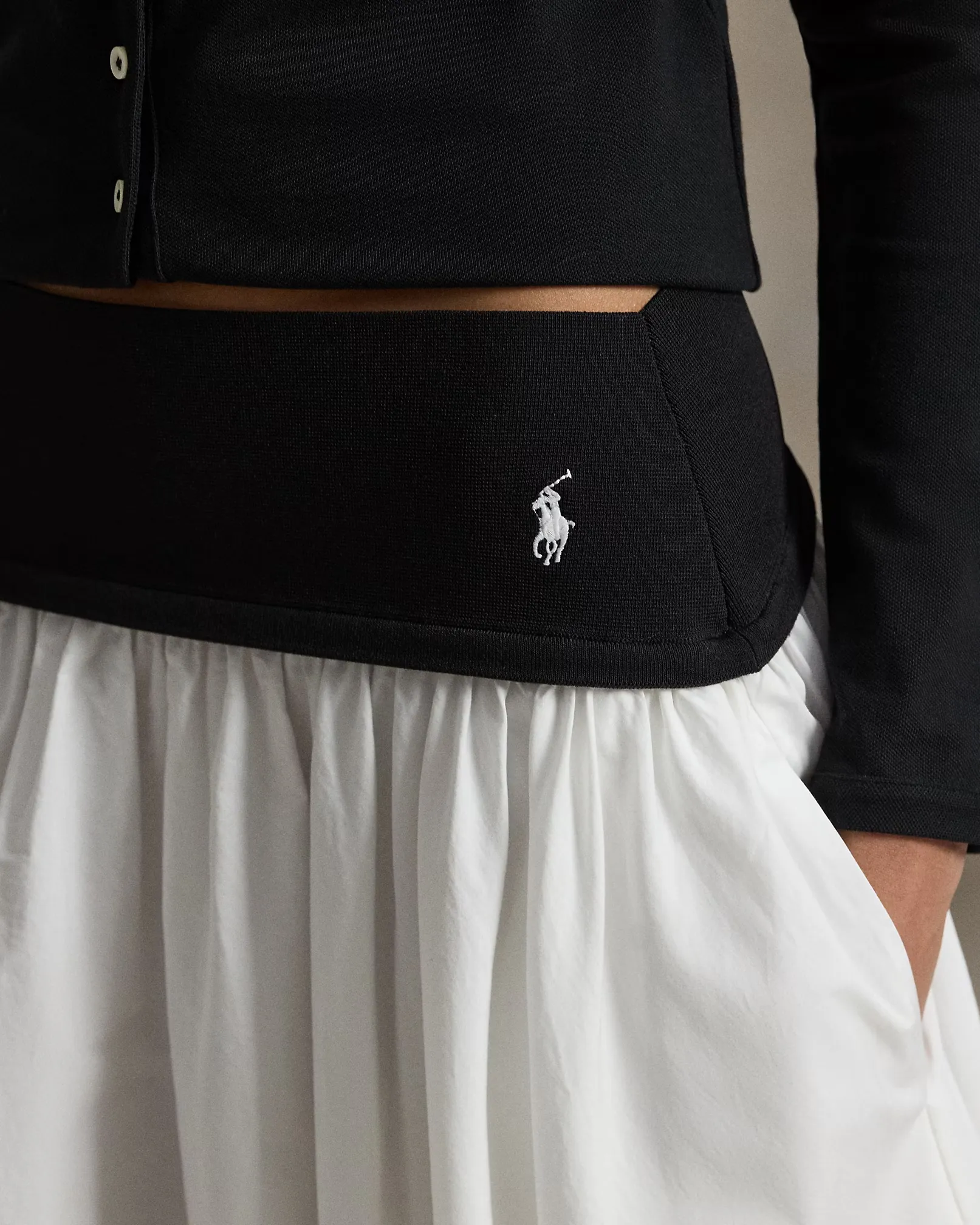 Ralph Lauren A-Line Skirt with Contrasting Waistband, деталь