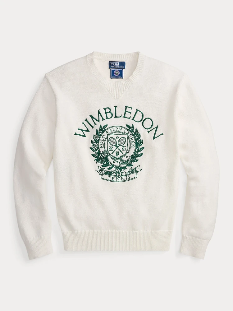 Polo Ralph Lauren Хлопковый джемпер с эмблемой Wimbledon, деталь