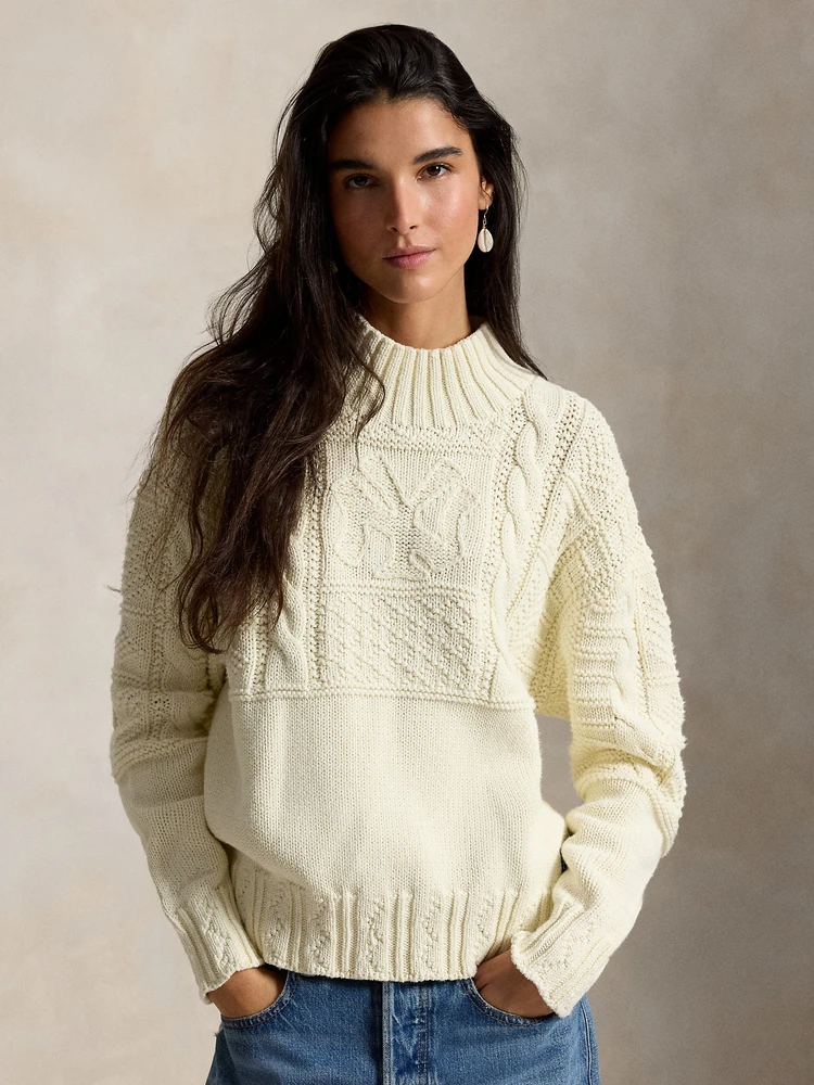 Polo Ralph Lauren Хлопковый джемпер Yankees с воротником-стойкой