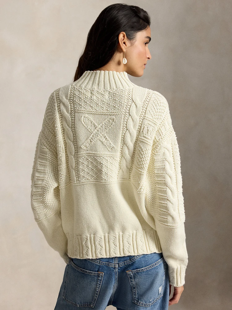 Polo Ralph Lauren Хлопковый джемпер Yankees с воротником-стойкой, фото 4