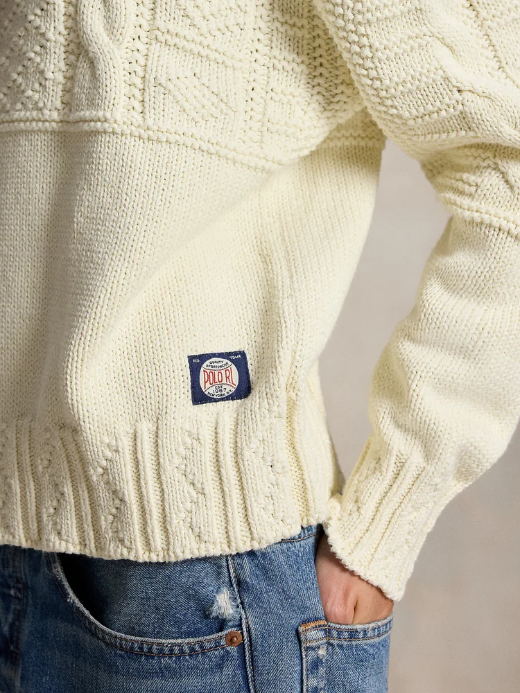 Polo Ralph Lauren Хлопковый джемпер Yankees с воротником-стойкой, фото 5