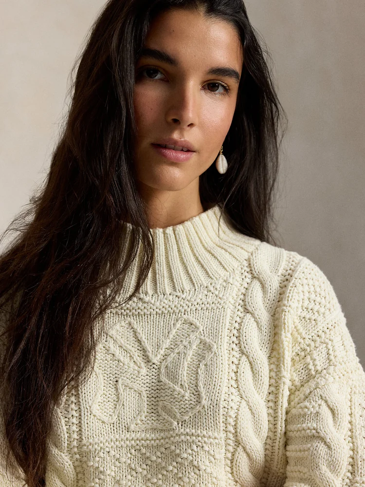 Polo Ralph Lauren Хлопковый джемпер Yankees с воротником-стойкой, фото 6